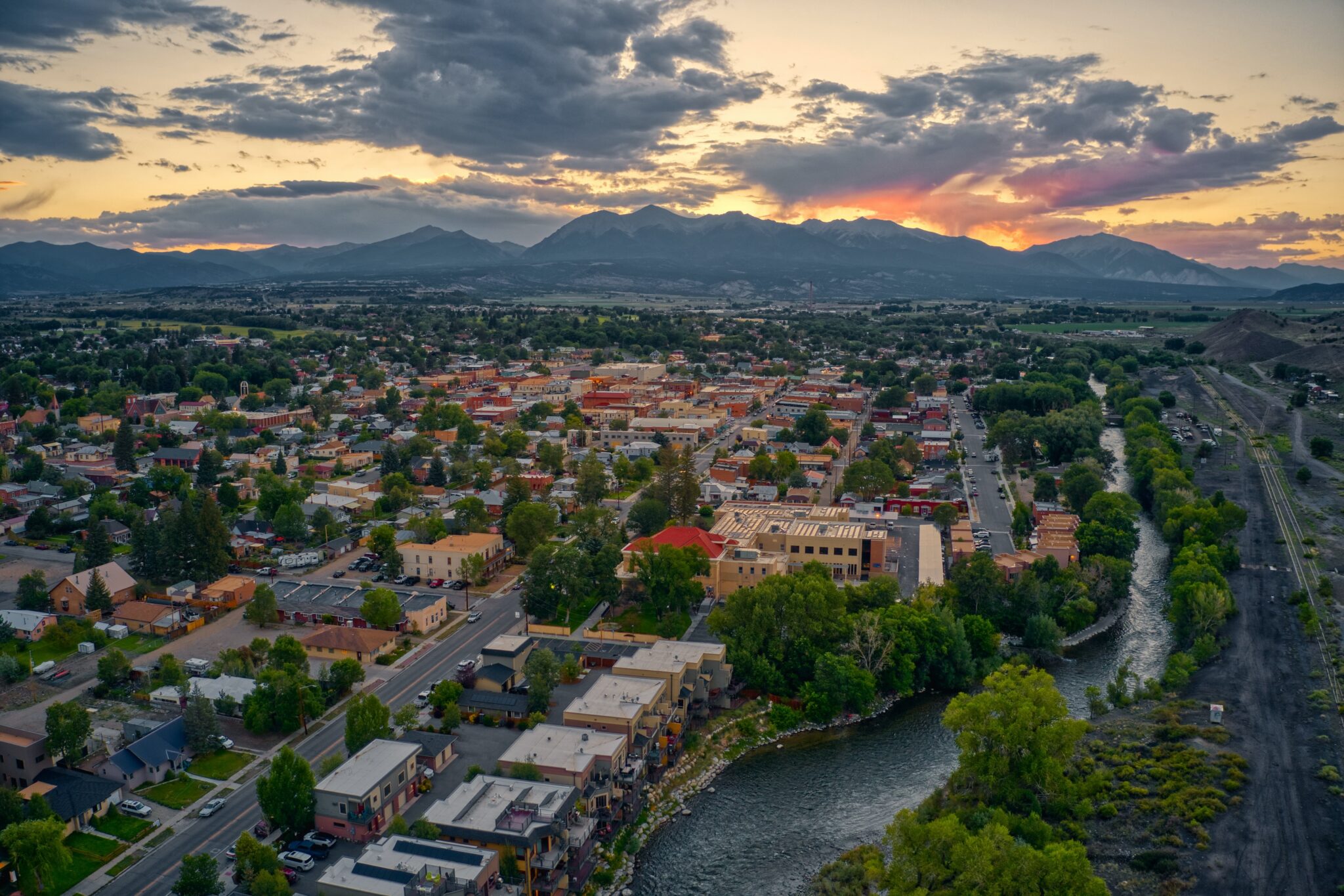 Aerial View of Salida Colorado