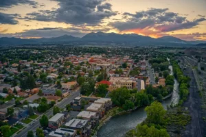Downtown Salida From Air
